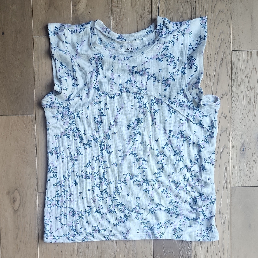 Girls Floral Sleeveless Top